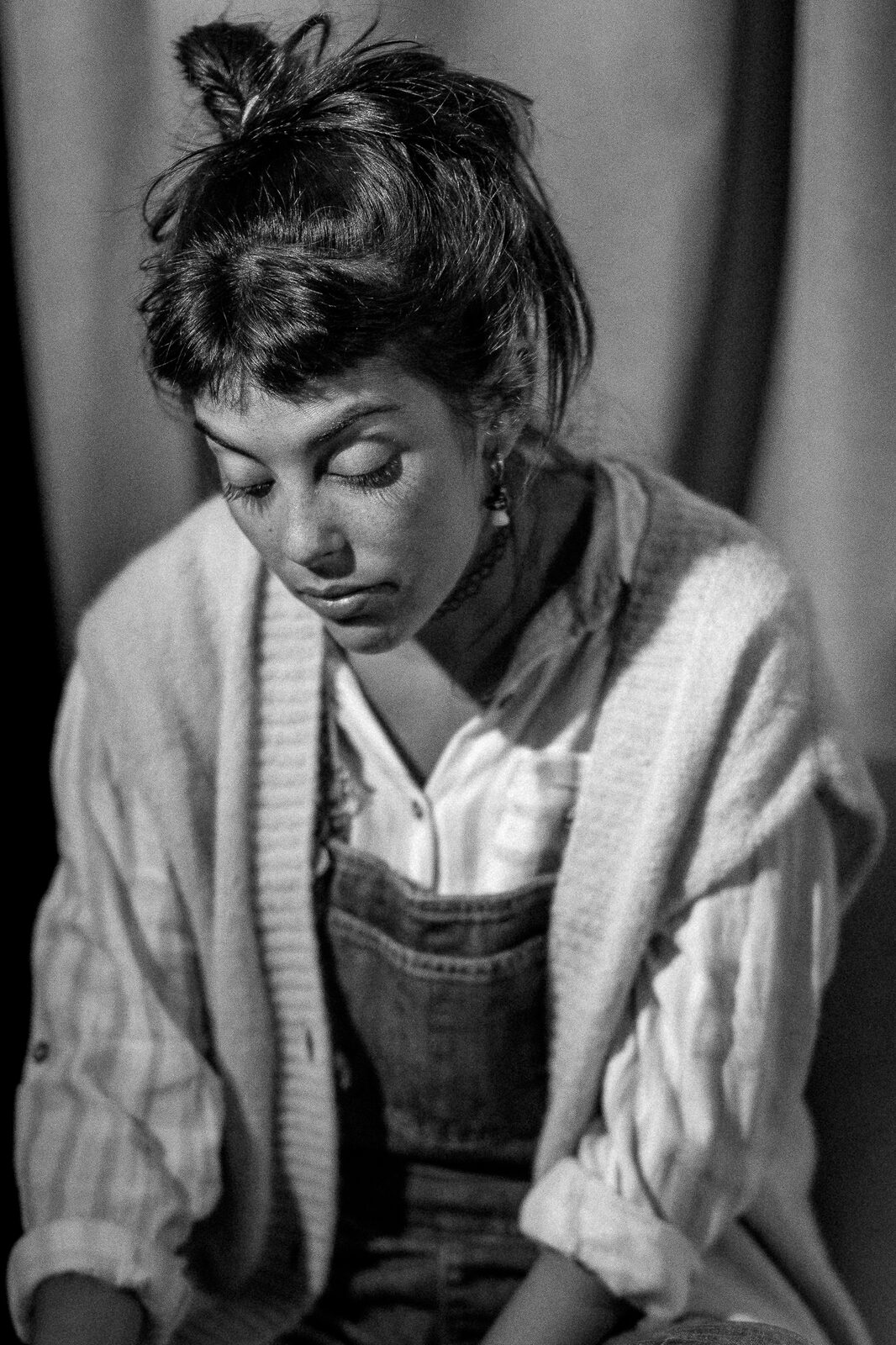 Retrato femenino, blanco y negro